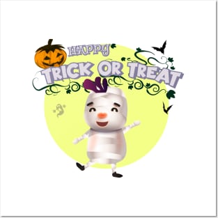 Cute cartoon Happy Halloween.Trick or Treat. Posters and Art